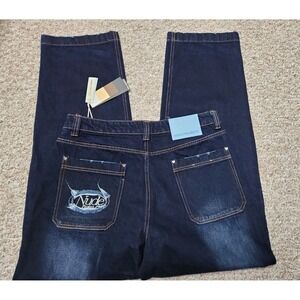 Nude Project BADEPA FW24 L Indigo Wash Denim Straight Leg 34x33 NWT